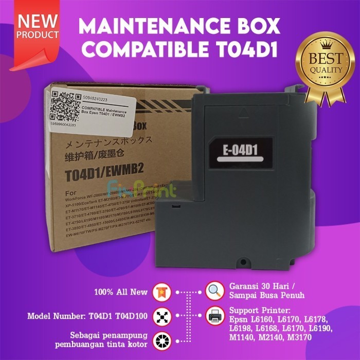 Maintenance Box Kotak Pemeliharaan T2950 T04D1 T6711 T6716 C9345
