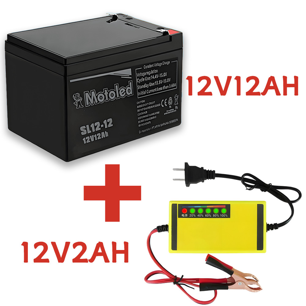 MOTOLED ASLI Aki Sepeda Listrik Aki 12V 12AH Kemasan tebal Aki Semprotan Pertanian/ Aki Sprayer/Aki 