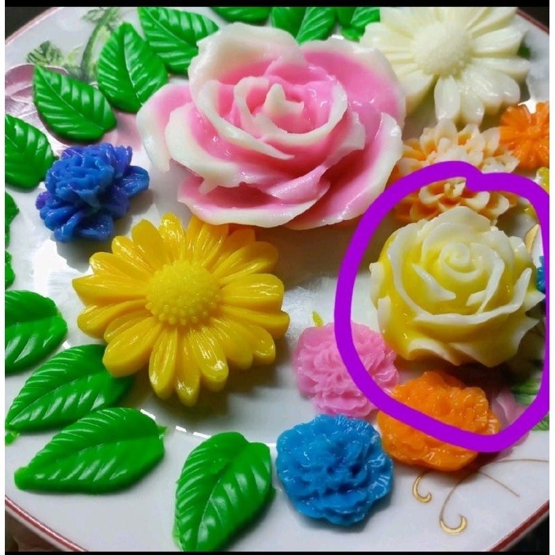 Cetakan Silikon Bunga Mawar Besar D :4.5cm
