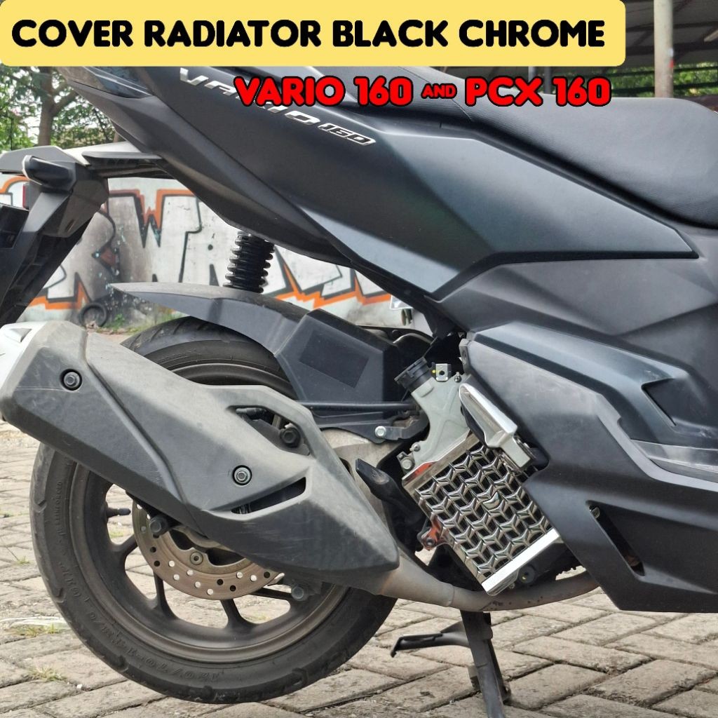 Cover Radiator TGP Vario 160 CBS ABS Black Chrome