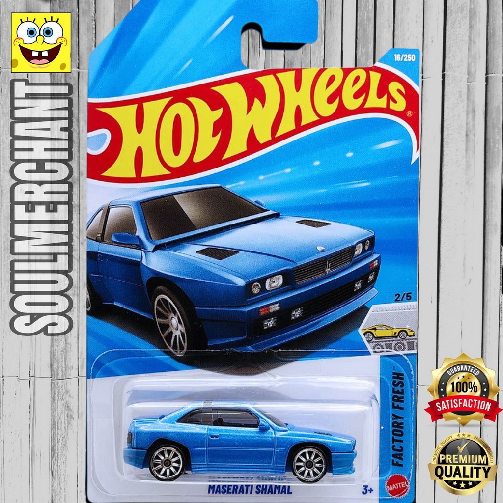 Hot Wheels Maserati Shamal Biru Diecast Mobil Sport Klasik