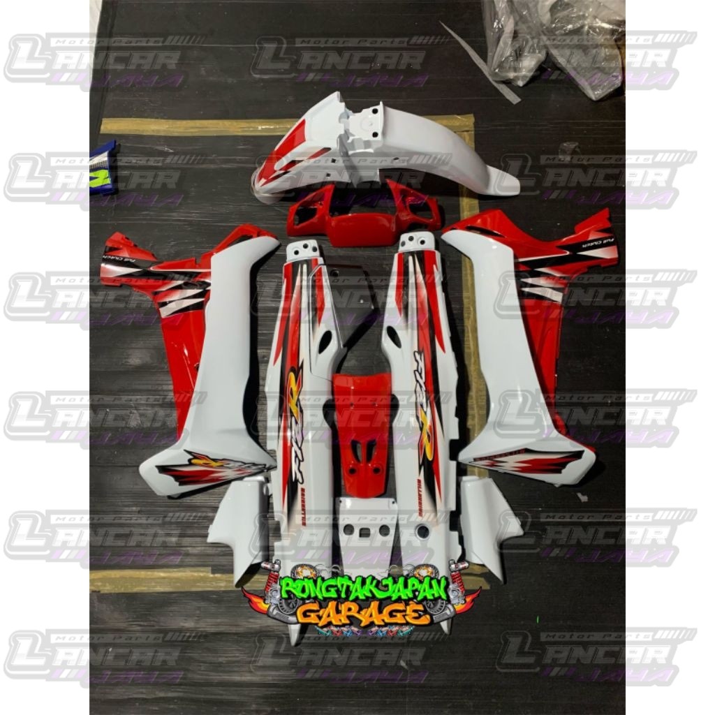 Full set Bodi Halus Fiz r Milenium Merah Putih Cover Body Fiz r  F1zr Fiz r Milenium Merah