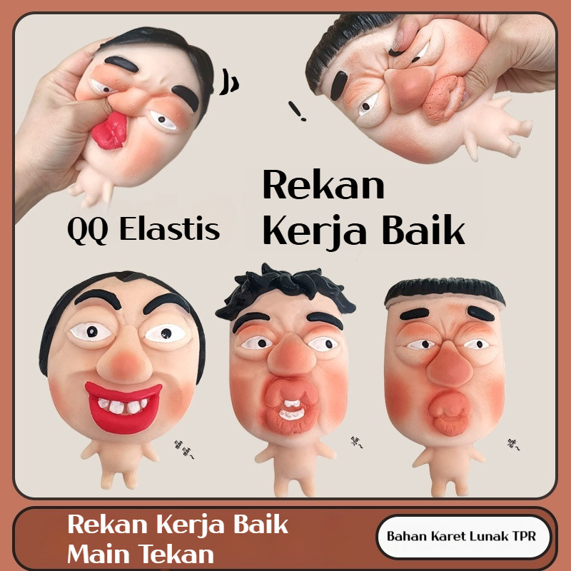 Gadget Aneh dan Unik Mainan Pereda Stres Boneka Masker Rembes Cepat Kembali Mainan Lucu Barang Panas