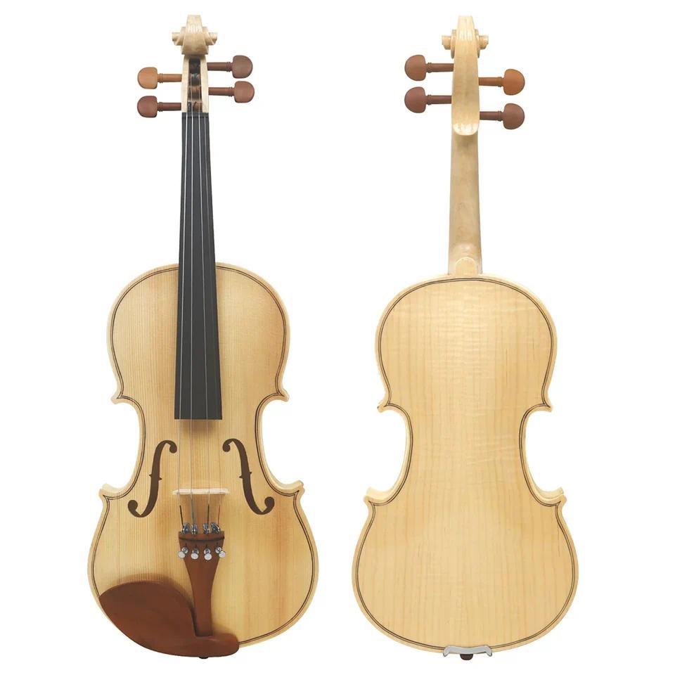Astonvilla 44 Violin Maple Top Acoustic Violin With Case Bow Strings Shoulder Rest Solid Wood Violin