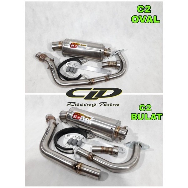 Knalpot Original CLD Type C2 Bulat C2 Oval Beat Karbu Beat Fi Scoopy Vario 110