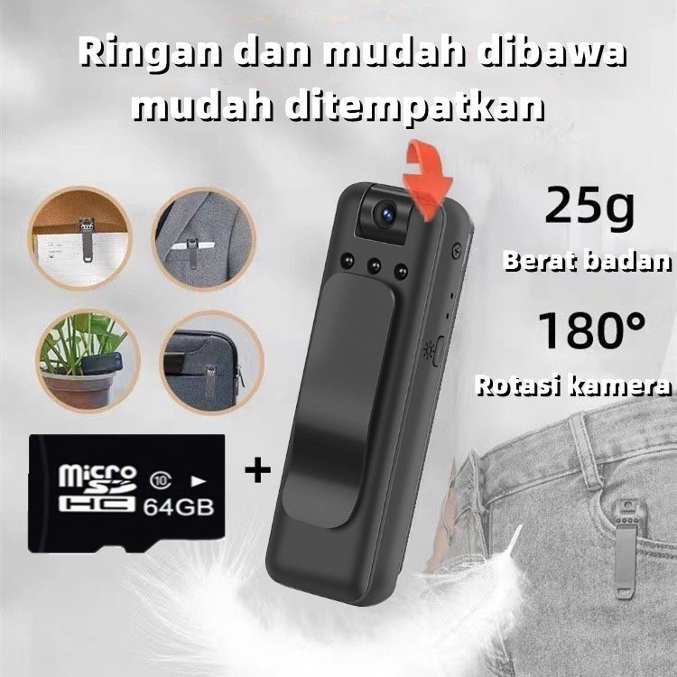 Perekam Ultra HD Clip-onPerekam VideoVideoKameraOlahragaKameraAnti-GoncanganPenglihatan MalamPendamp