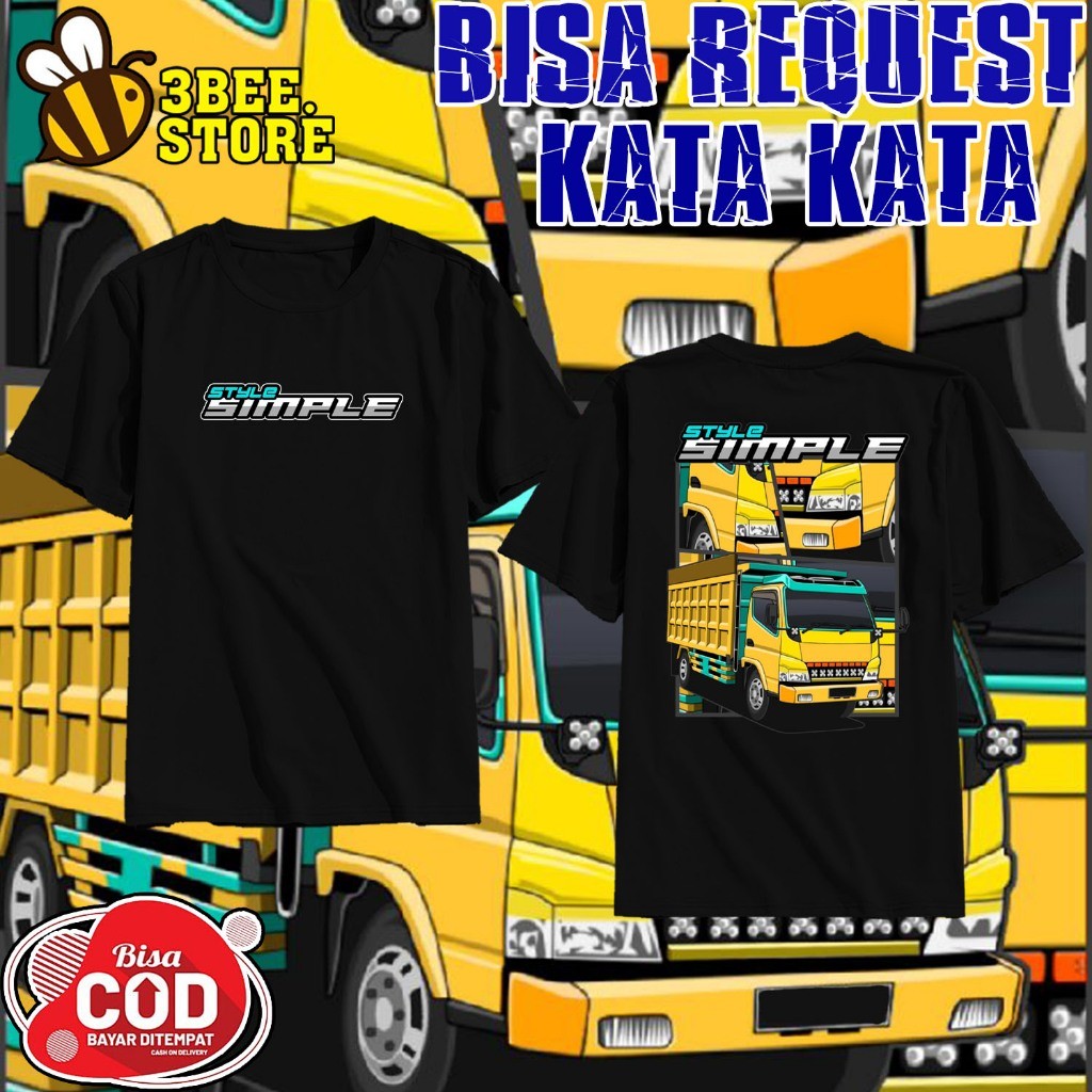 T-Shirt Kaos Distro Mobil Dump Truk  | Kaos Driver Muda | Baju pria Mobil Truk Terbaru 2024 | BAJU K
