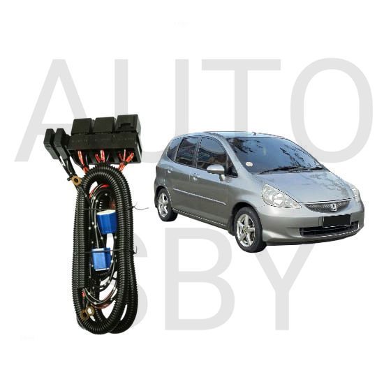 AS Relay Set Lampu Utama LED H4  Mobil Honda Jazz GD3 2002 2008