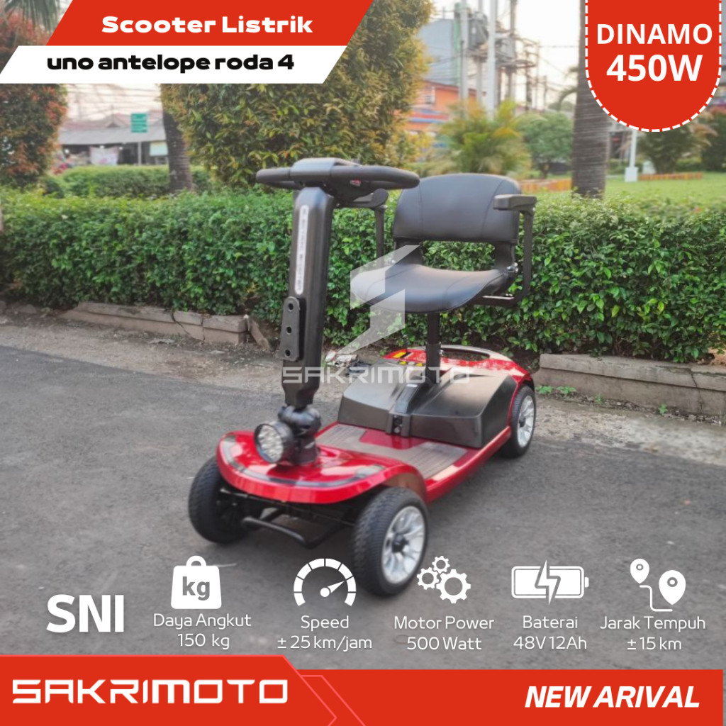 scooter uno Antelope roda 4 - sepeda listrik roda empat - MALEO roda empat