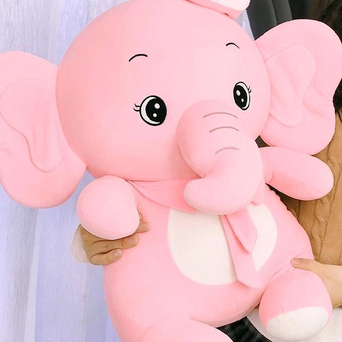 PROMO  Boneka Gajah Jumbo Lucu 100% Original Dolls Kado Desain Menggemaskan Warna Pink Bahan Berkual