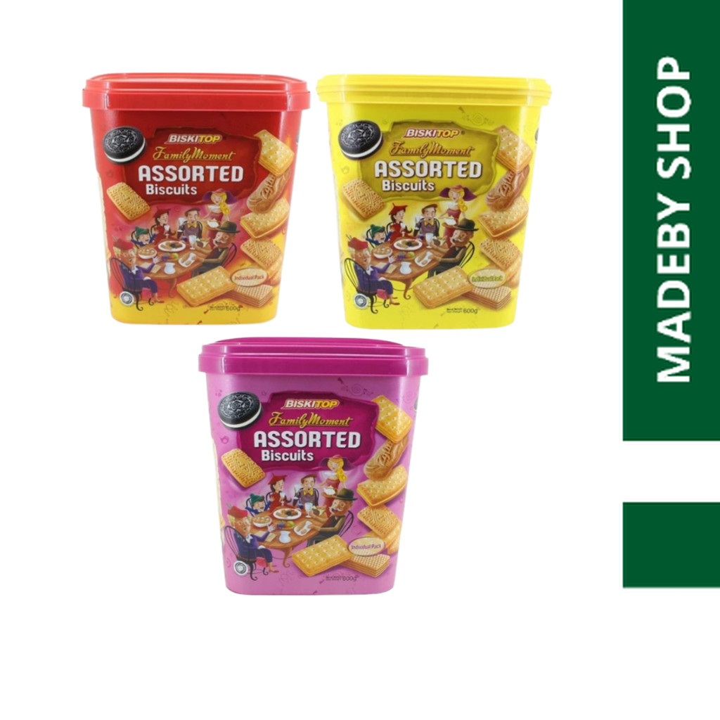 JAJAN LEBARAN BISKITOP FAMILY MOMENT ASSORTED BISCUIT 600 GR