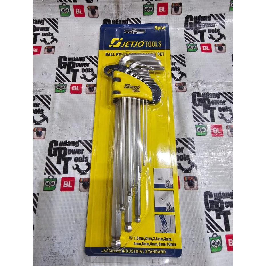 ArtTools Kunci L Panjang Ballpoint Set Ball Point Hex Key Panjang 9pc Tuosen