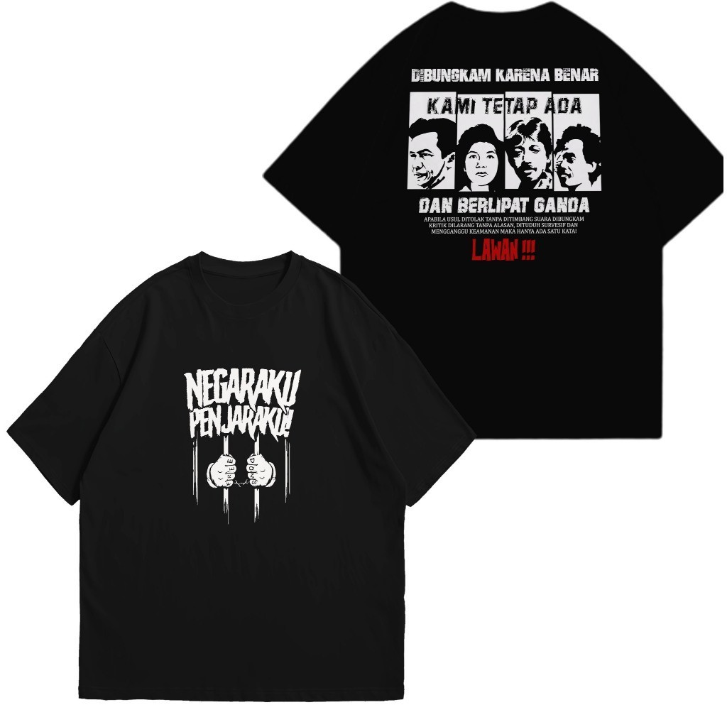KAOS AKTIVIS NEGARAKU PENJARAKU | MENOLAK LUPA DIBUNGKAM KARENA BENAR | Baju Tokoh Aktivis Indonesia