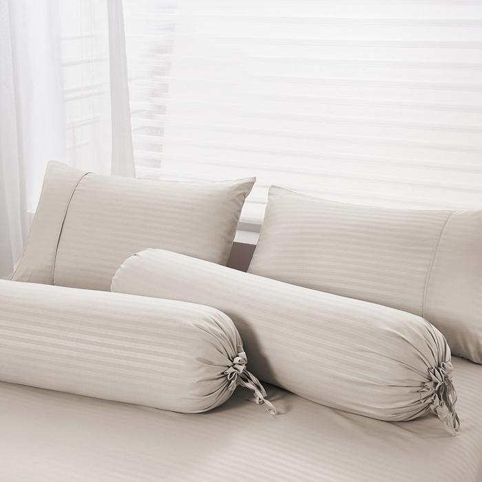 Informa 120X200 cm Set 3 Pcs Seprai Single Microfiber Emboss - Cokelat Pelapis Kasur Sarung Pelindun