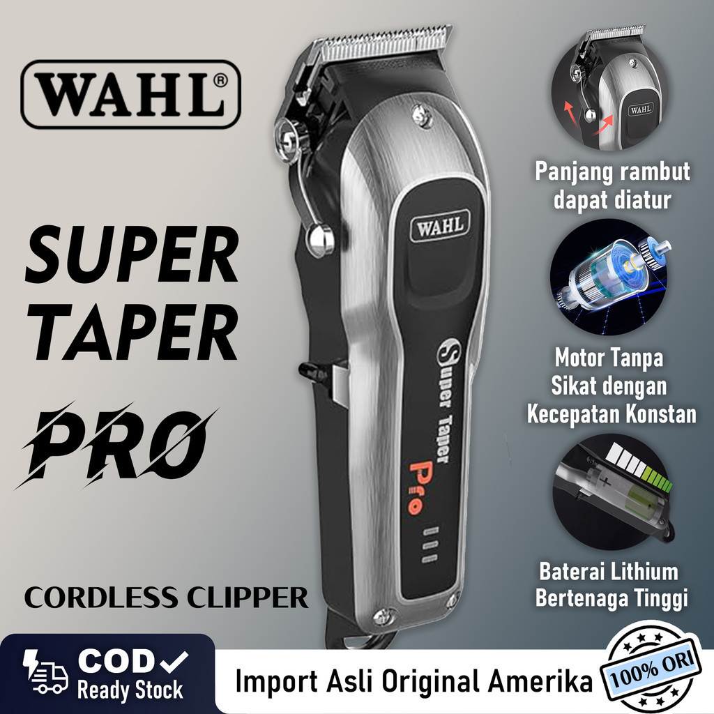 [COD] Super Taper Pro Cordless [ORI] - Wahl Professional Alat Cukur Rambut Teknologi Tinggi