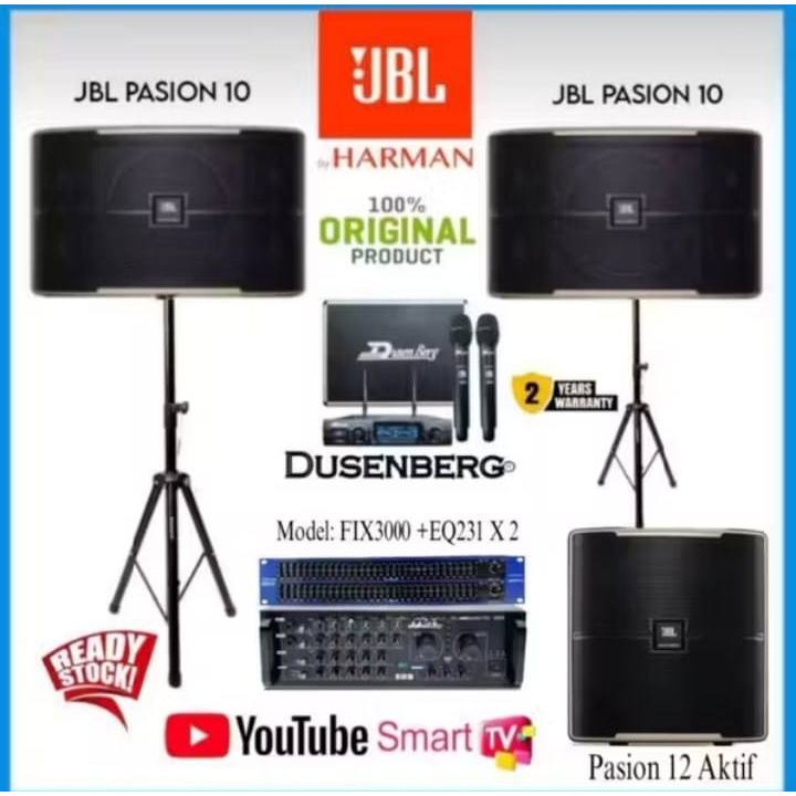Grosir Paket Sound System Karaoke & Live Musik Dll Speaker JBL PASION 10 2 Subwoofer DusenBerg dB 12