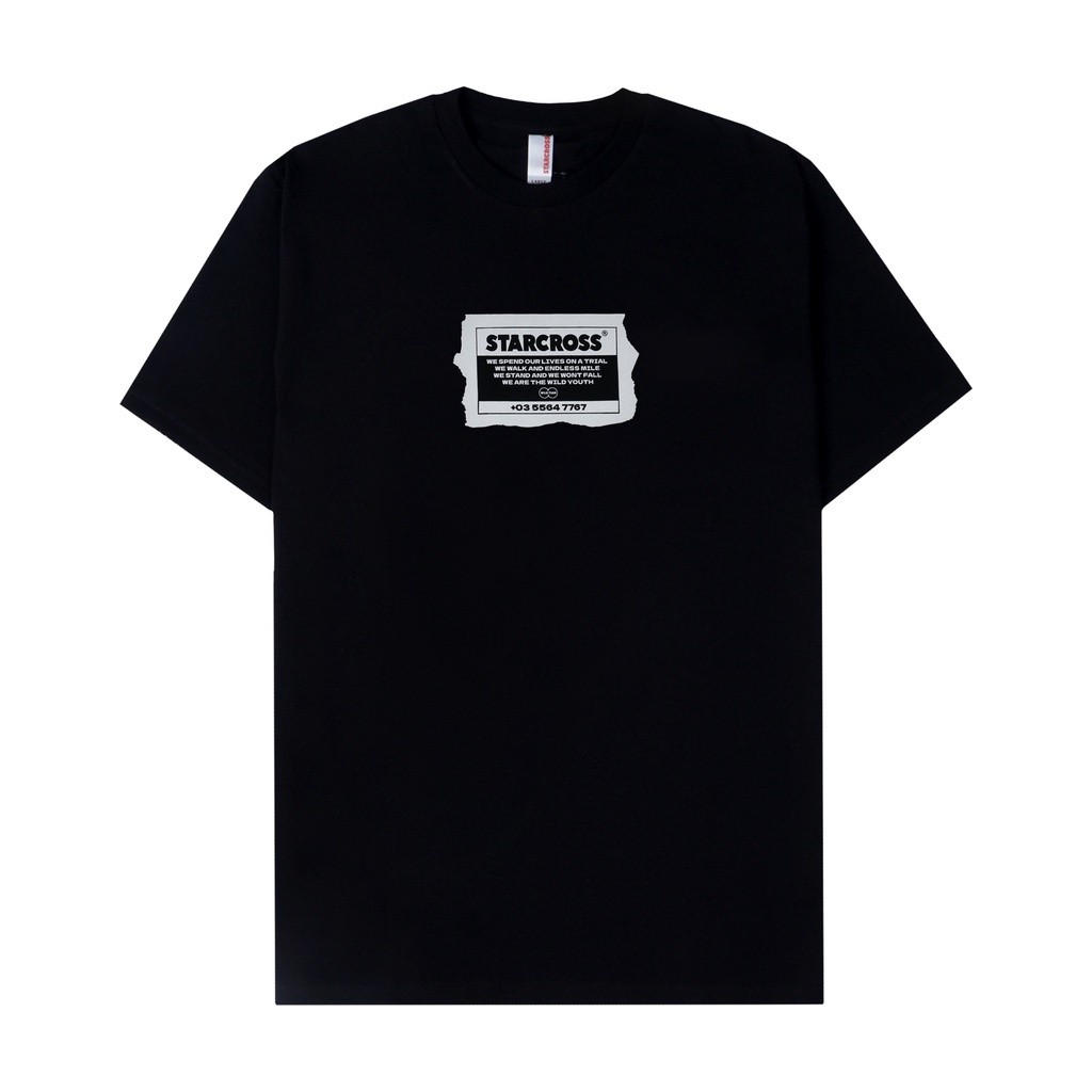 STARCROSS Kaos Pria - RIPPED - Black