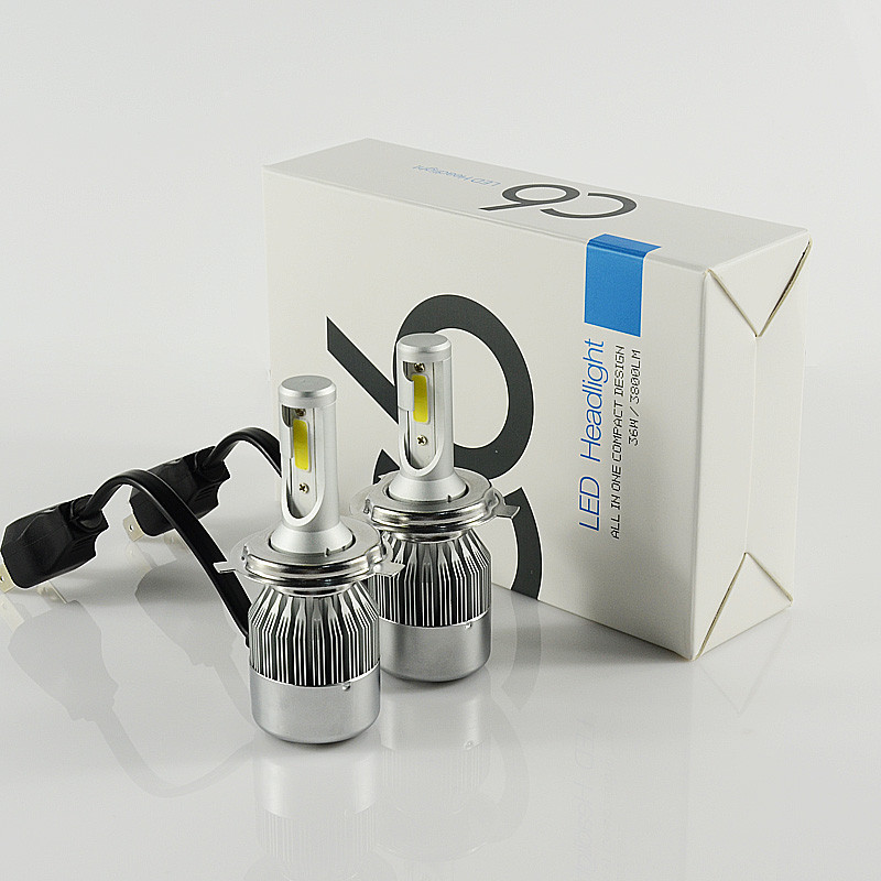 C6 Car Headlights H1 H3 H7 9005 9006 H11 H4 H13 9004 9007 72W 8000LM Led Light Bulbs Automobiles Hea