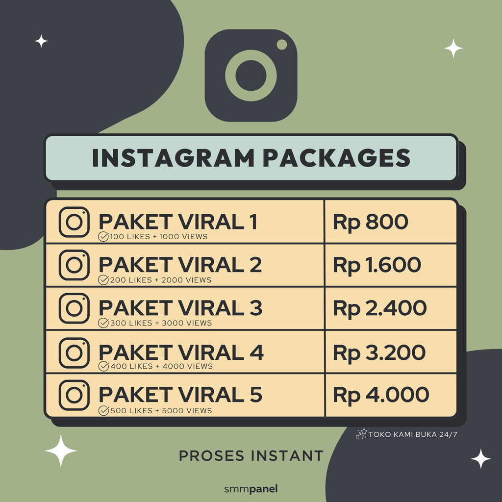 Paket View & Like Instagram Real Permanen Worldwide Non-Indonesia Mix – Likes & Viewers Reels High Q