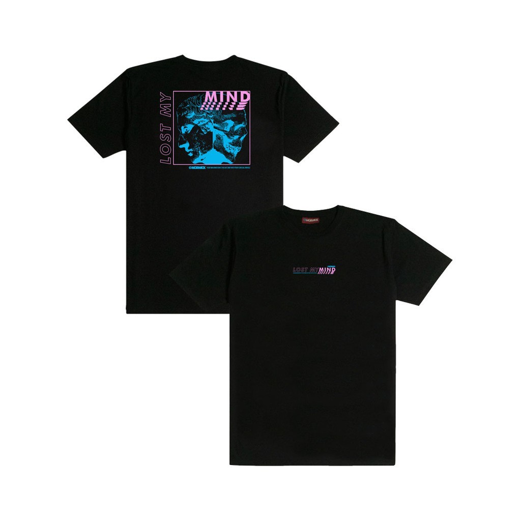 MORWICK - Kaos Short Sleeve Lengan Pendek Pria - Lost Mind - Hitam