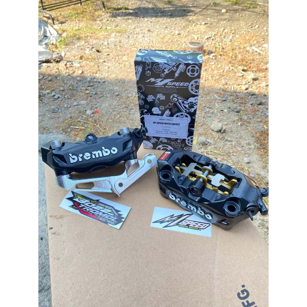 kaliper brembo m432 import, kaliper brembo m4 set bracket pnp ninja m1 speed pnp megapro gl mp tiger