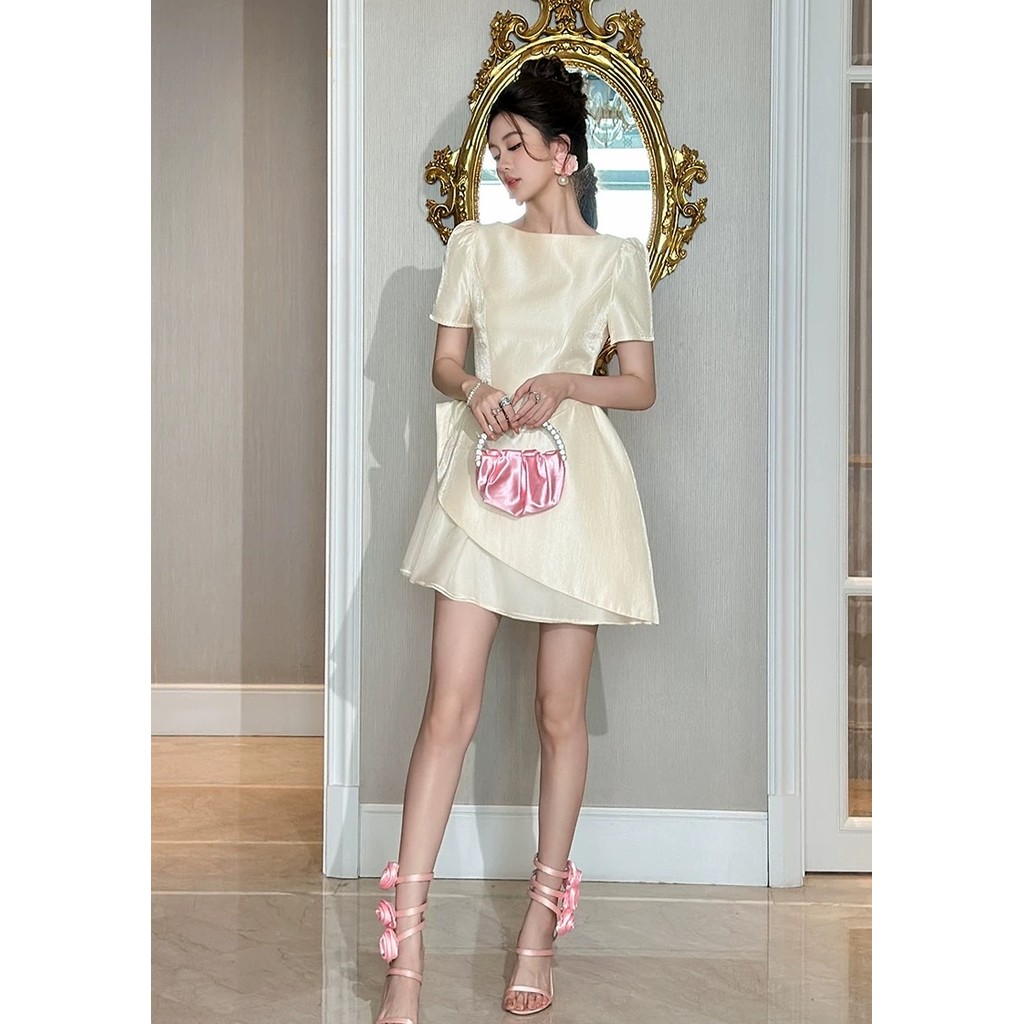 Laudofficial Giada Dress /Mini Dress Pesta Wanita Elegant Lengan Pendek