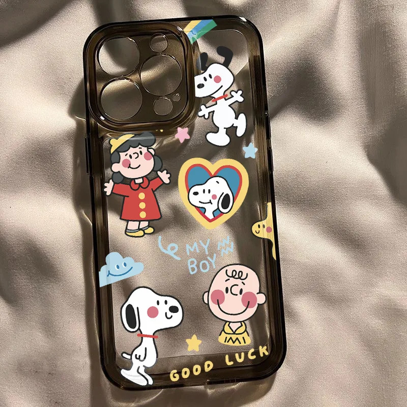 Casing ponsel Snoopy Pembawa Keberuntungan cocok untuk Xiaomi&Redmi POCO M5s POCO M6 Pro 5G POCO C40