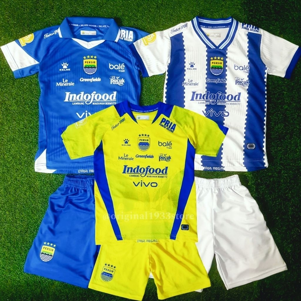 stelan baju bola anak terbaru Jersey Persib Anak 2025/2026 Grade Ori Baju Bola Anak Setelan Baju Bol