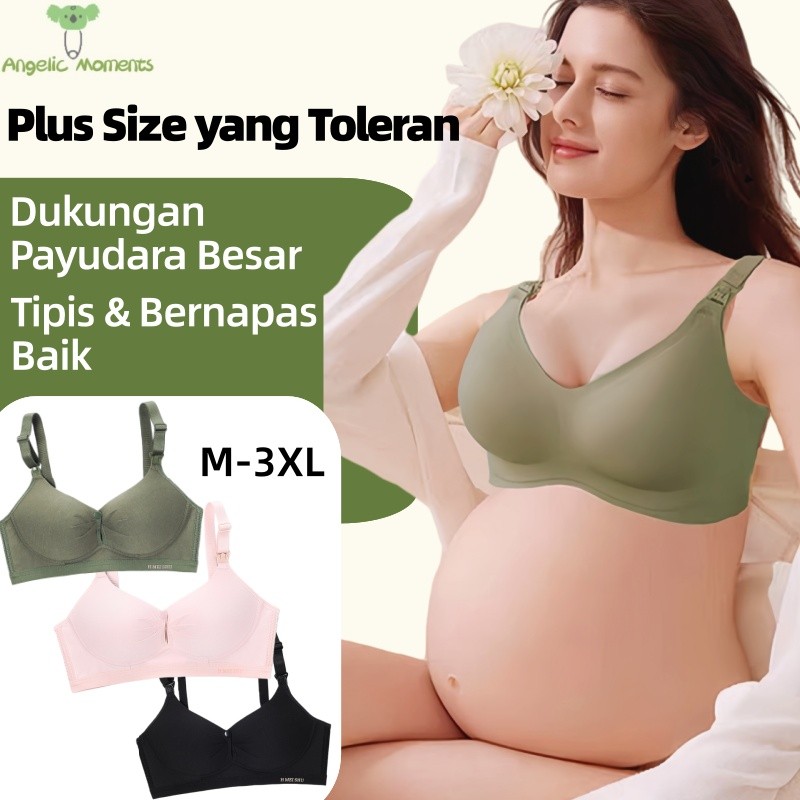 Jumbo Bh Menyusui Depan Kancing Tanpa Kawat Bra Hamil Besar Busa Lembut Bra 2095
