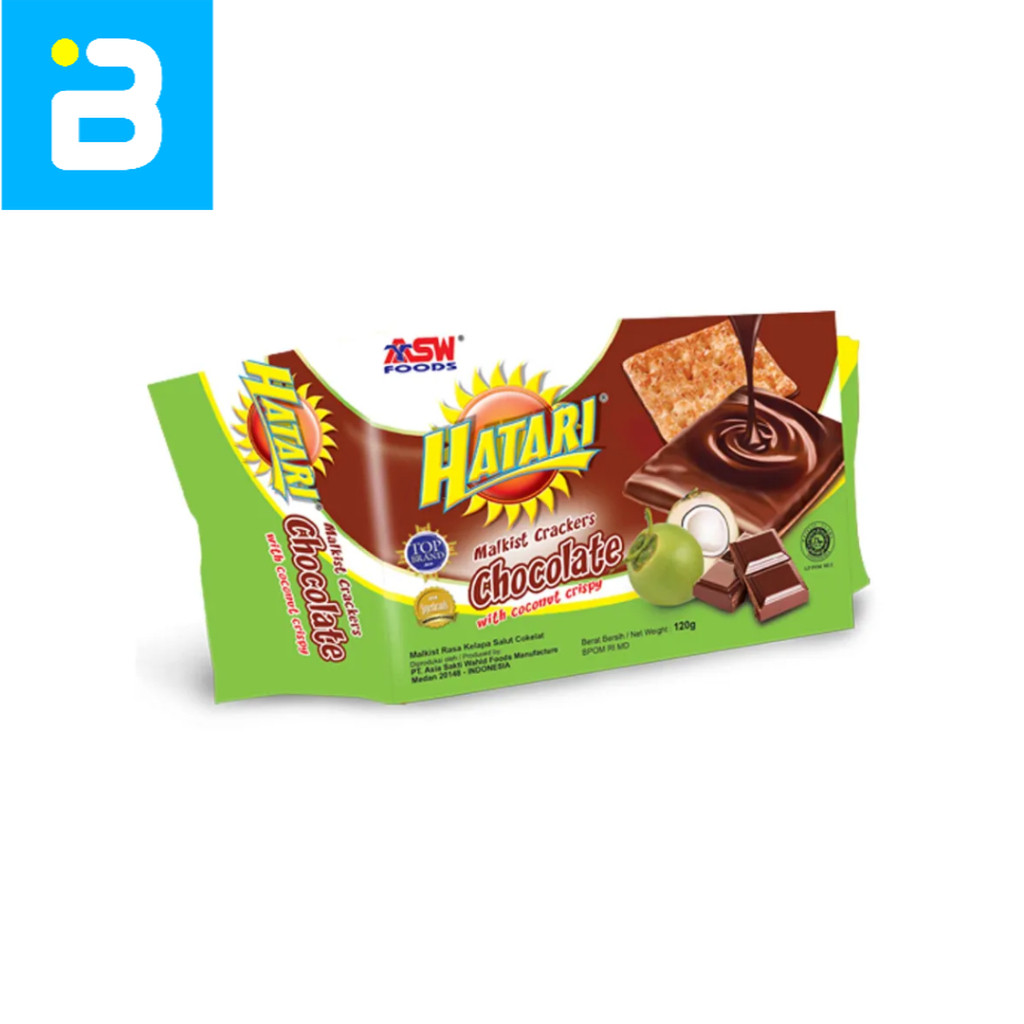 Hatari Malkist Crackers Chocolate Coconut 120G