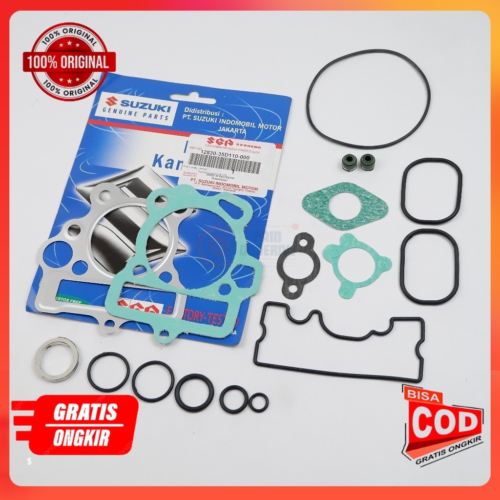 Top set paking blok seher suzuki shogun 110 - 35D onderdil motor part Ori