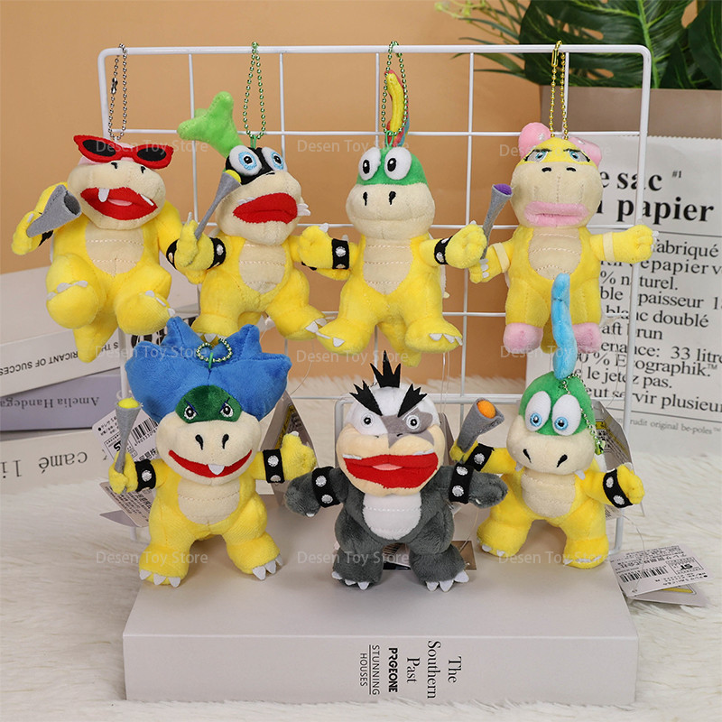 7 Styles Bros Plush Keyain Koopa Morton Lemmy Larry Iggy Wendy Ludwig Roy Anime Cartoon Soft Stuffed