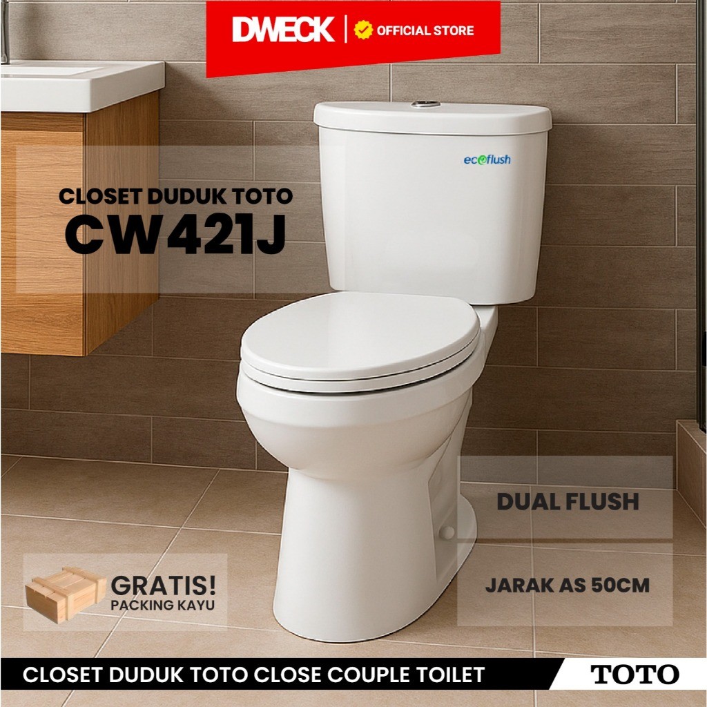 Closet Duduk TOTO CW421J / Kloset Duduk TOTO Original