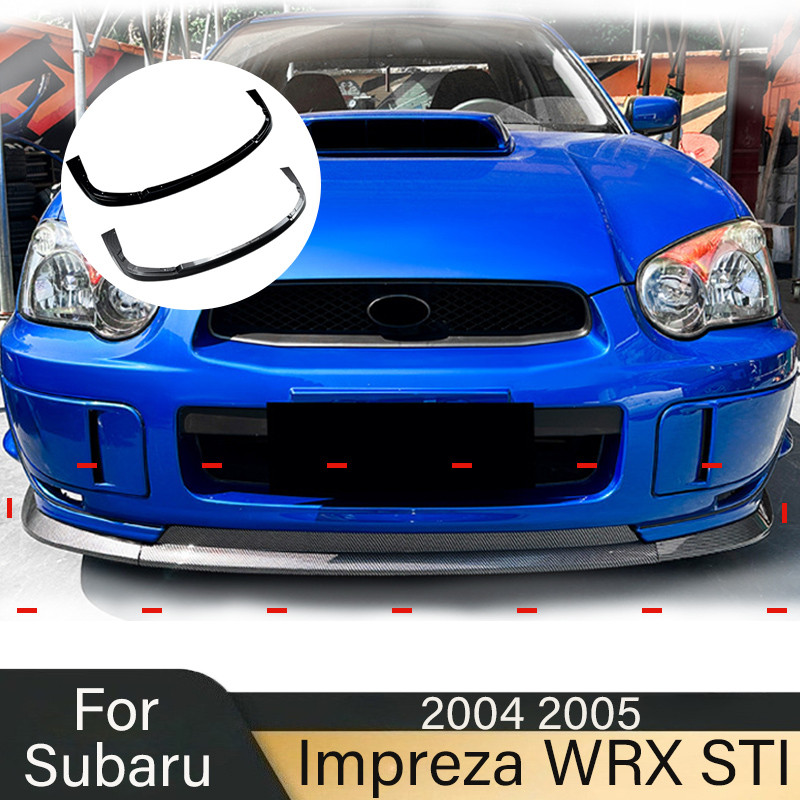 3pcs for Su Impreza WRX STI 2004 2005 Car Front Bumper Lip Spoiler Splitter Blade Lower ffuser Body 