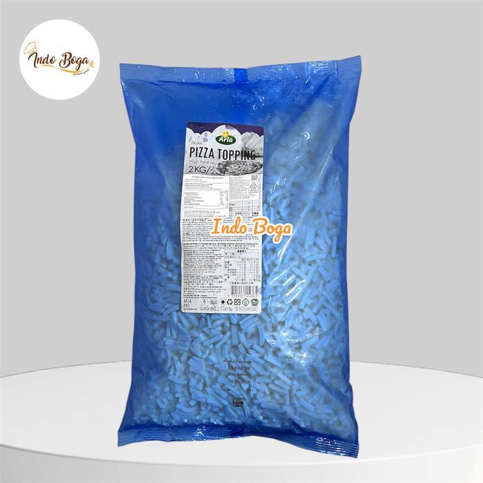￼Arla Pizza Topping Stick 2kg / arla keju parut mozzarella shredded - REPACK 500gr