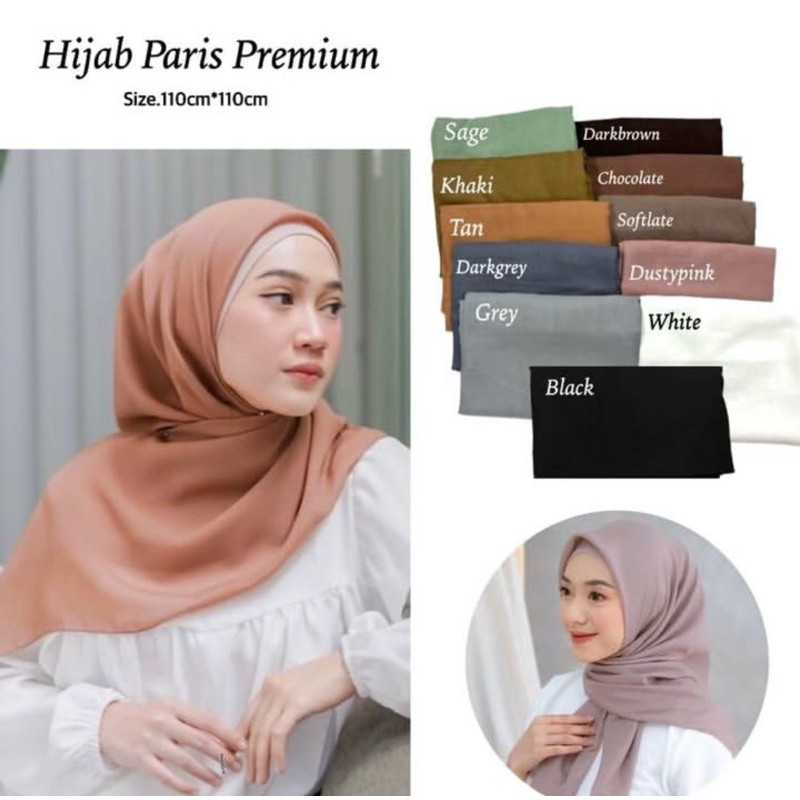 ada grup reseller tanyakan admin 2811 Hijab Paris Premium Segiempat Premium  Ayudia Scraf Jahit Tepi