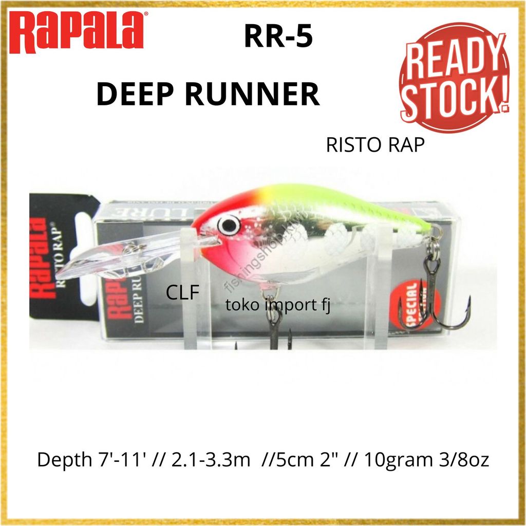 Umpan Pancing Ikan RAPALA RR-5 Risto RAP Deep Runner Lures 5cm 10gram - Lure Casting Umpan Pancing U