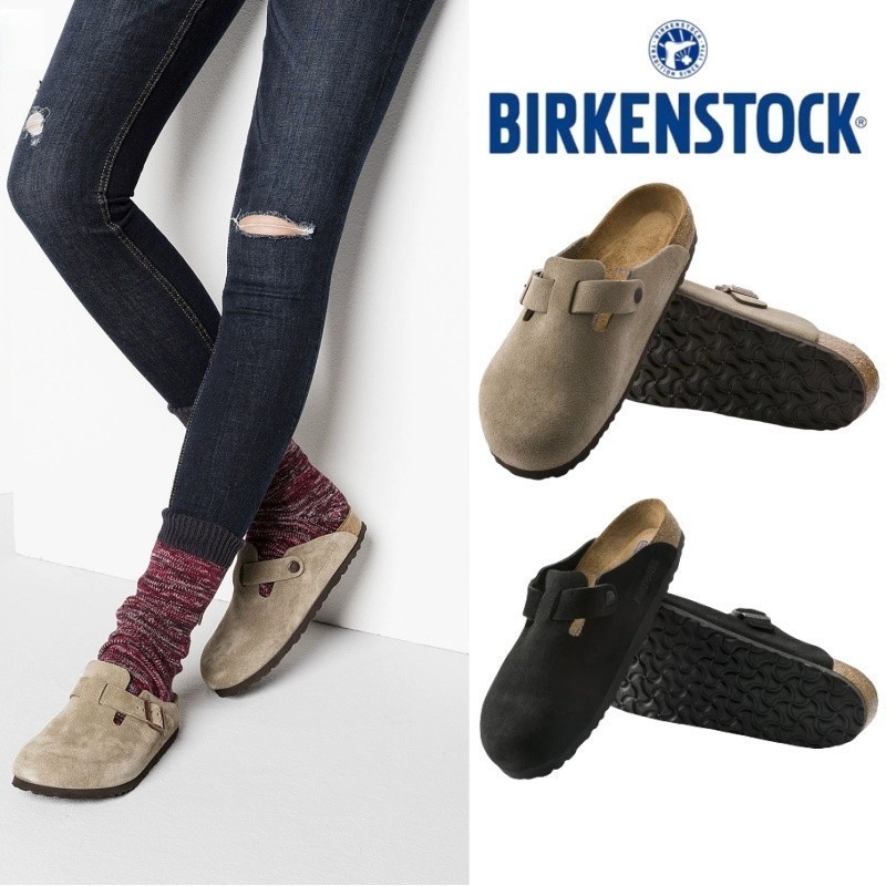 [ORI]BIRKENSTOCK BOSTON SUEDE BLACK ORIGINAL UNISEX