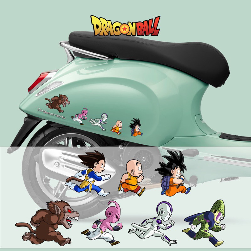 Stiker Dragon Ball Goku Stiker Motor, Laptop, Helm, Mobil, Vespa, Fazio, Filano, Scoopy, Brio