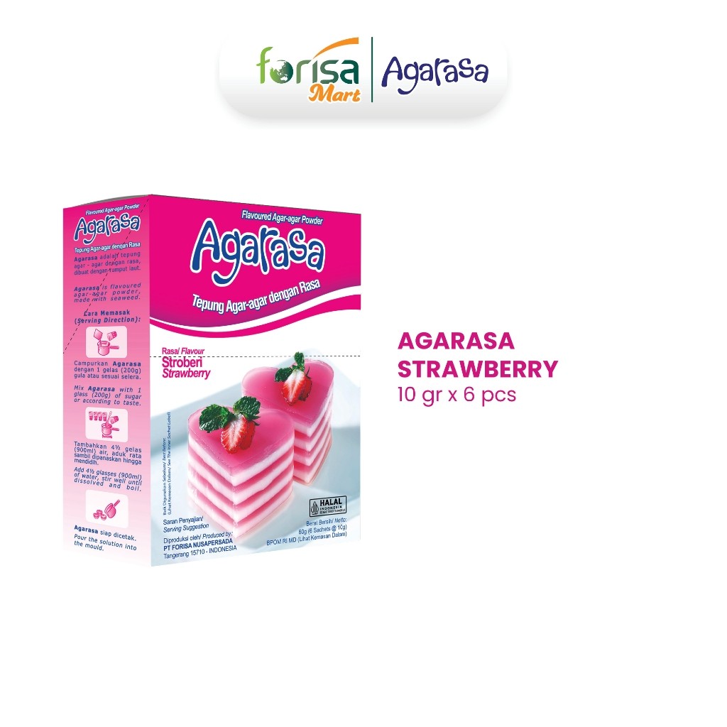Agarasa Strawberry 10gr Box - 6 pcs