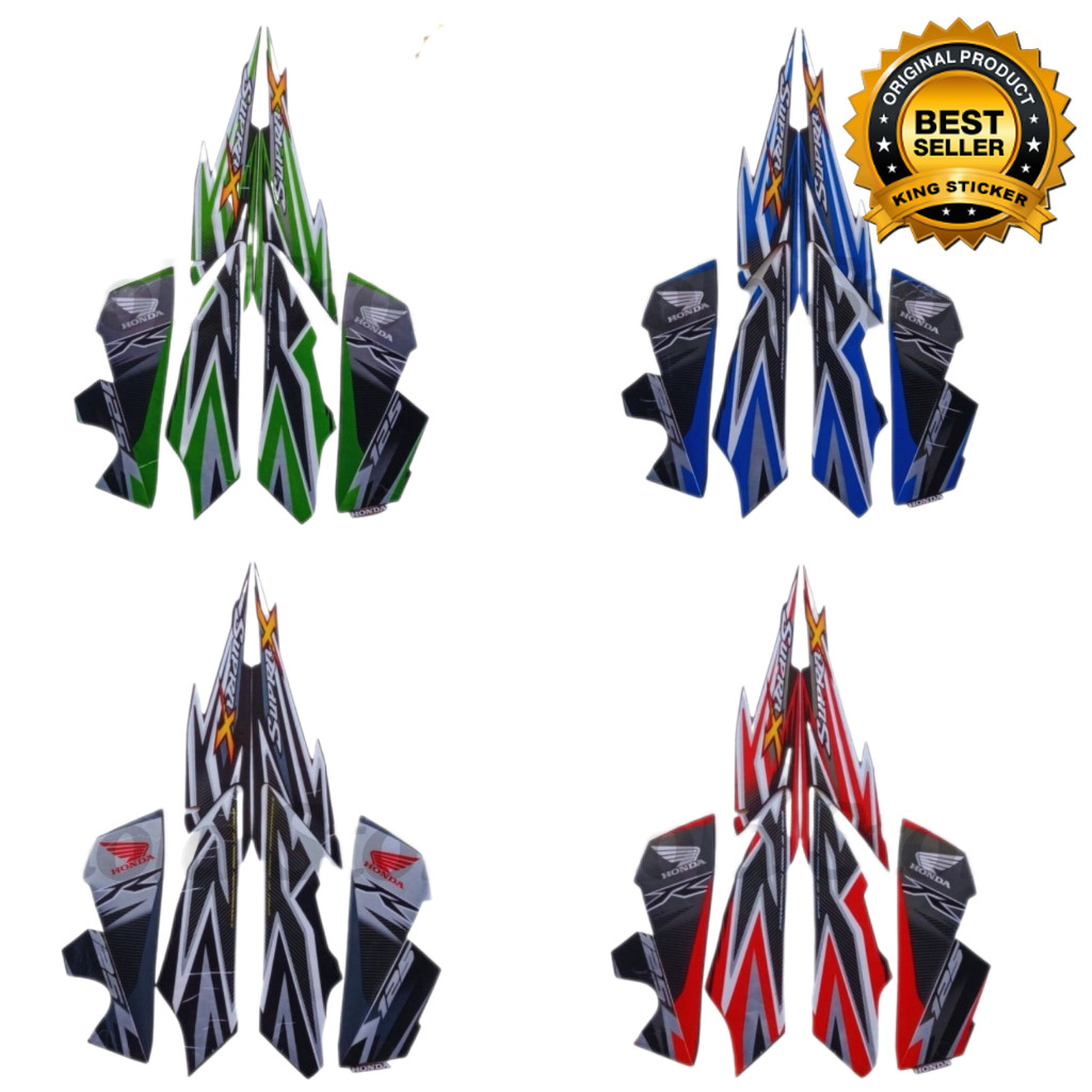 Striping Stiker Honda Supra X 125 R 2012 List Body Standart Motor Honda Supra X 125 R 2012