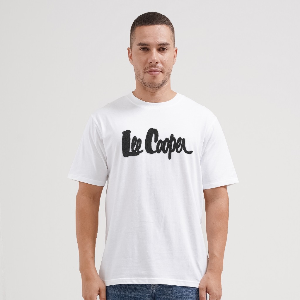 Lee Cooper T-Shirt Bold Logotype White