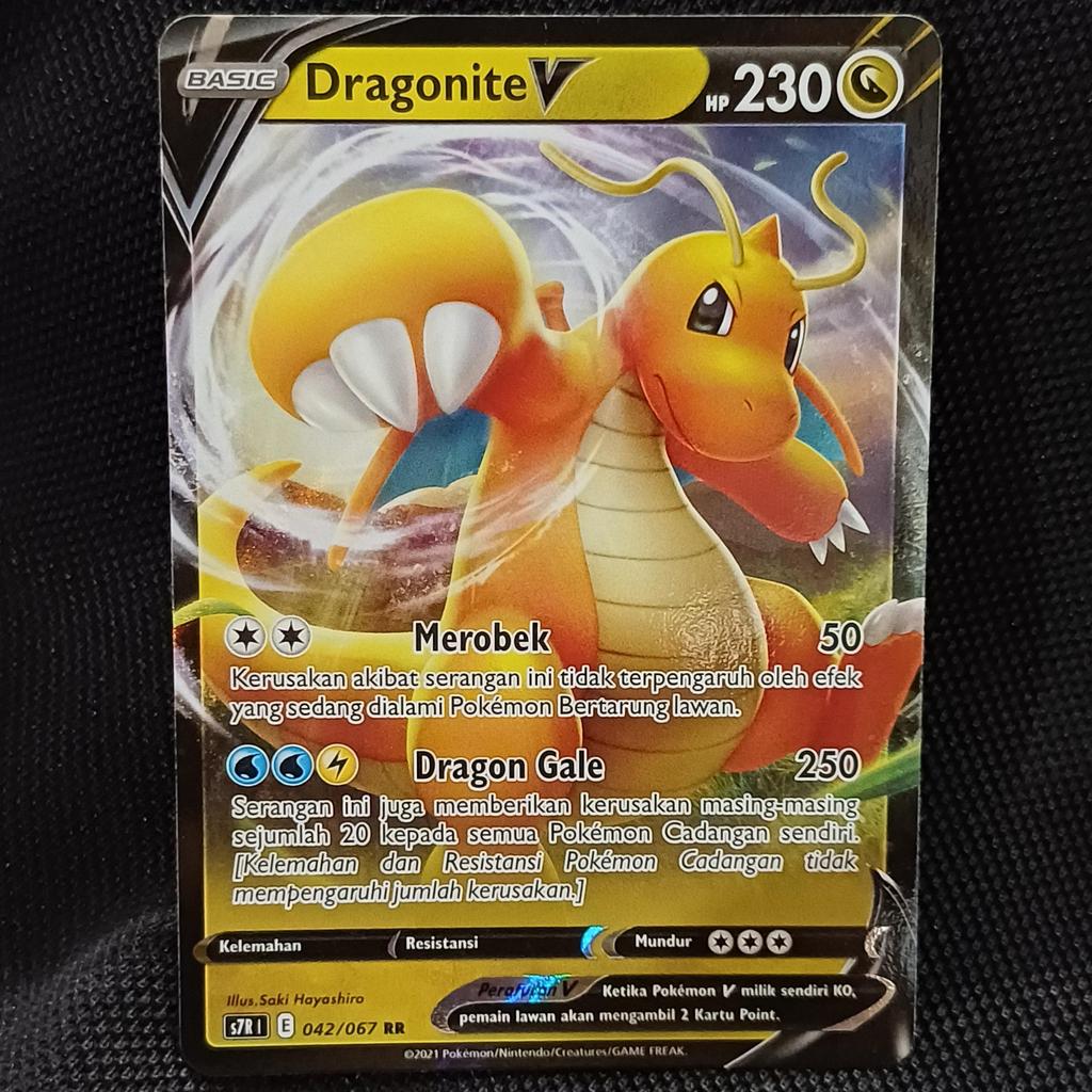 TCG Dragonite V RR 042/067 S7R KARTU CARD POKEMON INDONESIA original