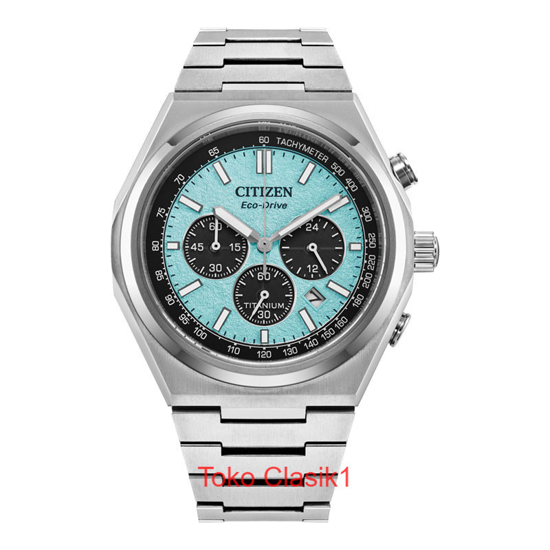 Original 100% Jam Tangan Pria Citizen Eco-Drive CA4610-85M Forza Super Titanium Chronograph Baby Blu