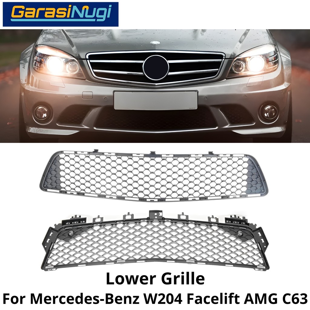 Mercedes W204 AMG C63 Grill Cover Bumper Lower Grille Bawah C200