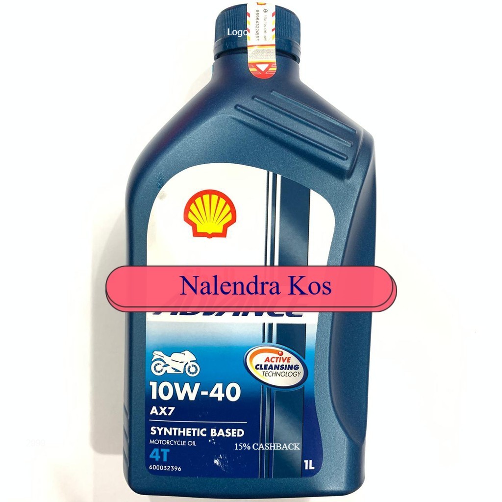 OLI SHELL AX7 1 LITER 10W40 SATRIA FU VIXION R15 JUPITER MX ORIGINAL