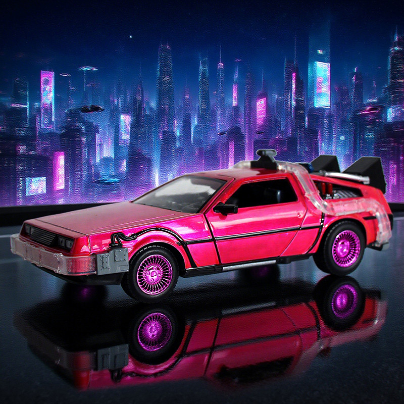 Jada 1/24 Back To The Future Time Machine DMC-12 Delorean Special Edition Alloy Car Model Holiday Gi