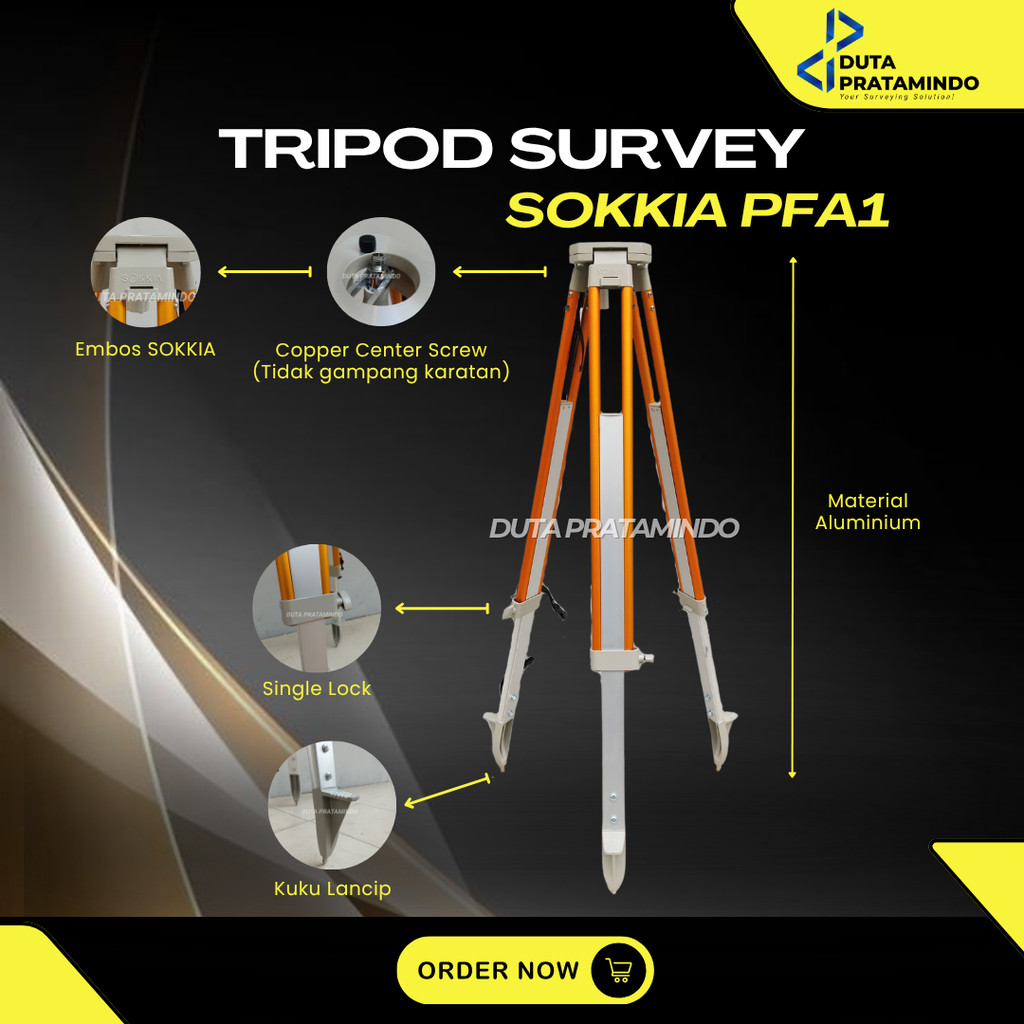 Alumunium Tripod SOKKIA PFA1 / Statif for Total Station ORIGINAL