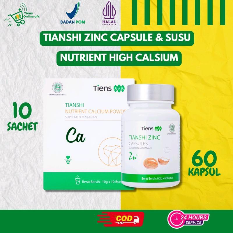 |Paket 1| tianshi zinc capsule & calsium powder Bpom