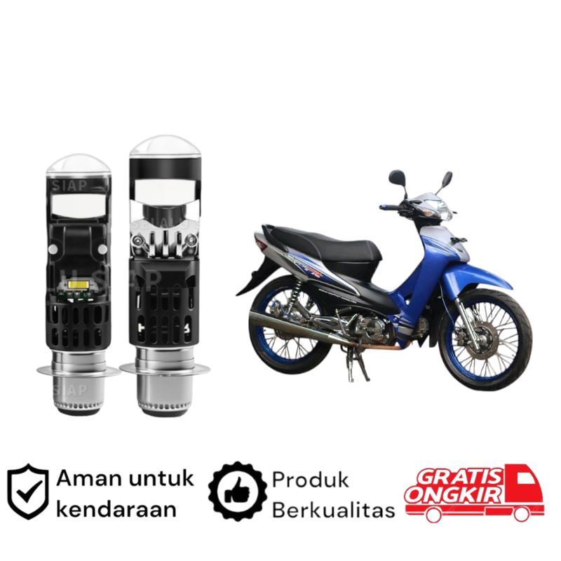 1pcs Lampu depan LED H6 Mini BiLED motor Honda Supra Fit Koko